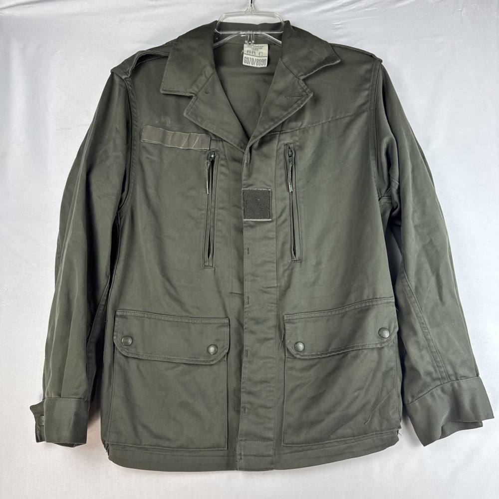 Sovico Villeneuve 1986 Women's Military Jacket Green Graphic‎ Back EU 88C